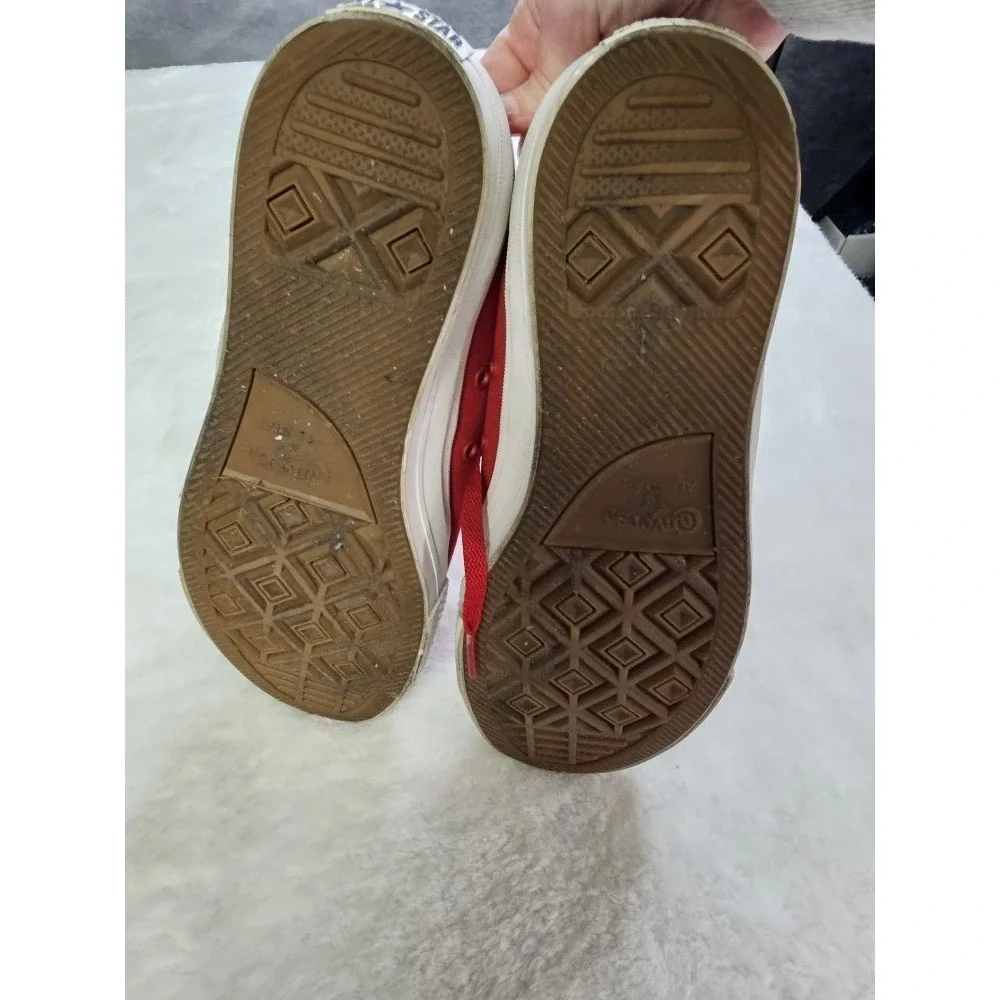 Converse All Star Mens Size 10 Red Canvas Sneakers - Picture 6 of 10